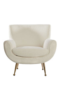 Designové křeslo BOUCLÉ VINSTRA WHITE - CO.DE Concept