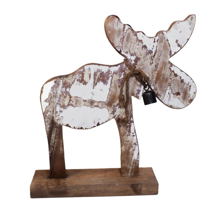 Dřevěná vánoční dekorace VINTAGE REINDEER - CO.DE Concept