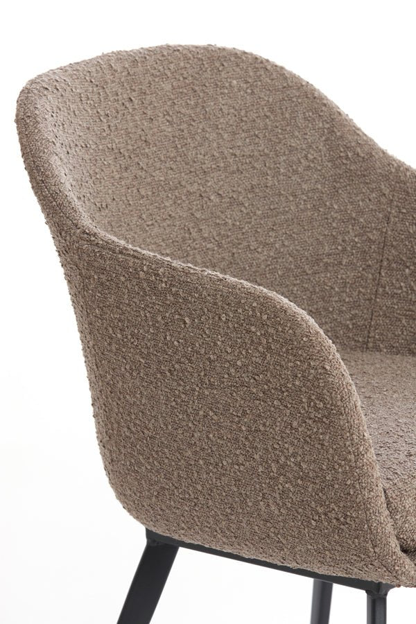 Jídelní křeslo LEONE BOUCLÉ BROWN - CO.DE Concept