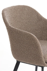 Jídelní křeslo LEONE BOUCLÉ BROWN - CO.DE Concept