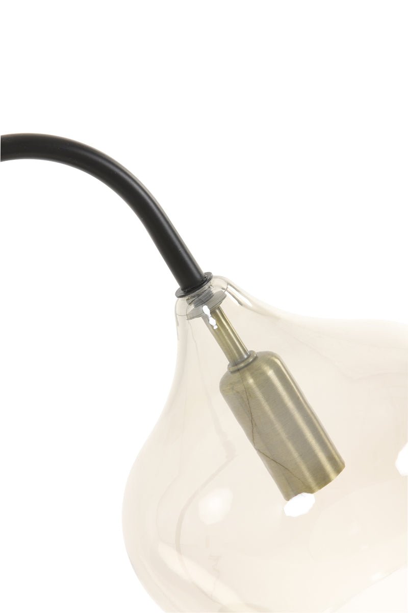 Kovová stojací lampa RAKEL SMOKE + MATT BLACK - CO.DE Concept