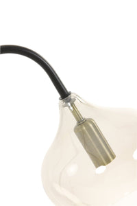 Kovová stojací lampa RAKEL SMOKE + MATT BLACK - CO.DE Concept