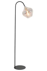 Kovová stojací lampa RAKEL SMOKE + MATT BLACK - CO.DE Concept