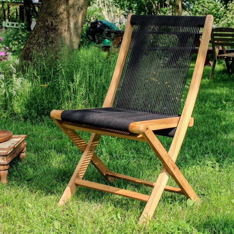 Teaková zahradní židle RAW BLACK - CO.DE Concept