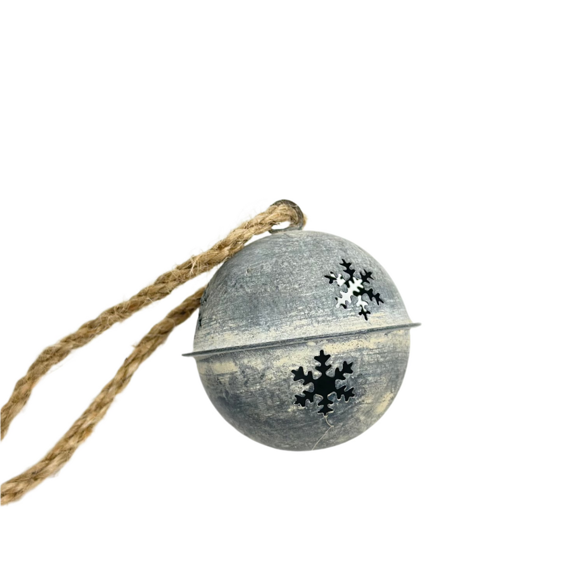 Vánoční rolnička šedo-bílá