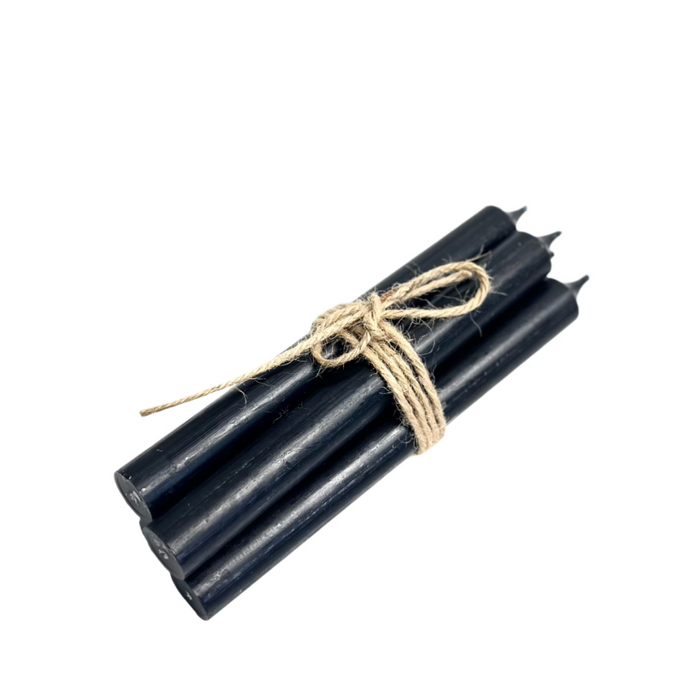 Kónické svíce BRANDED BLACK 4ks