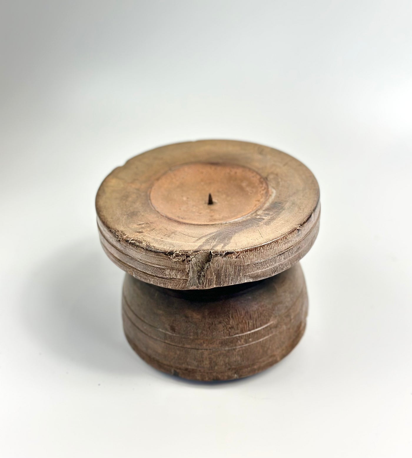 Vintage wooden candlestick