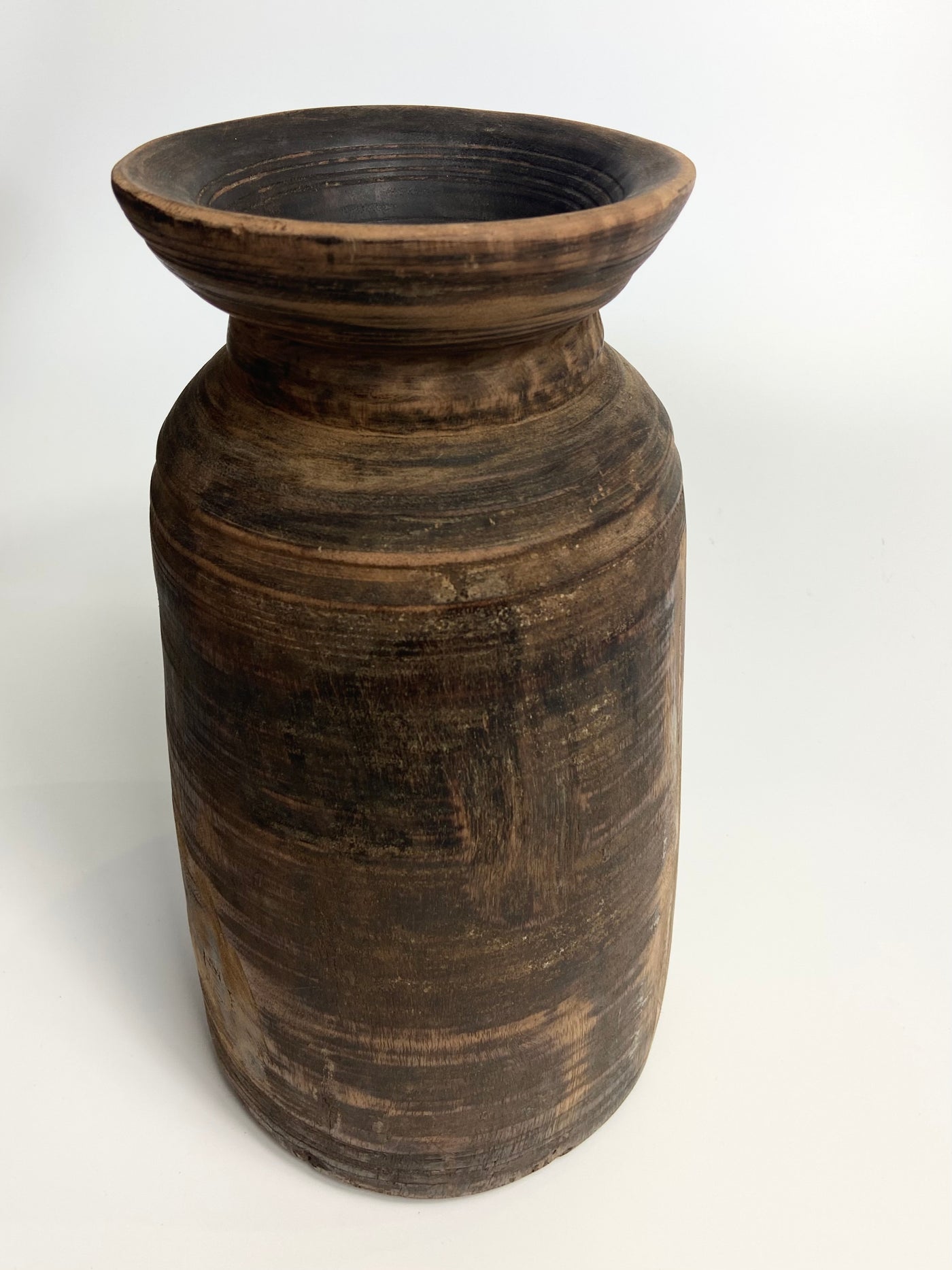 Wooden vase NEPAL M BROWN
