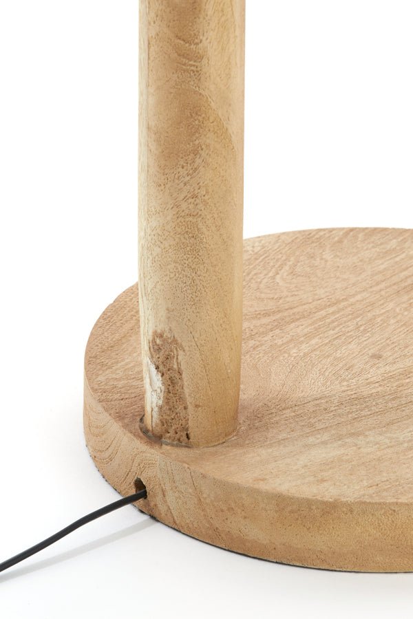 Dřevěná stojací lampa s jutovým stínidlem XITTA - CO.DE Concept