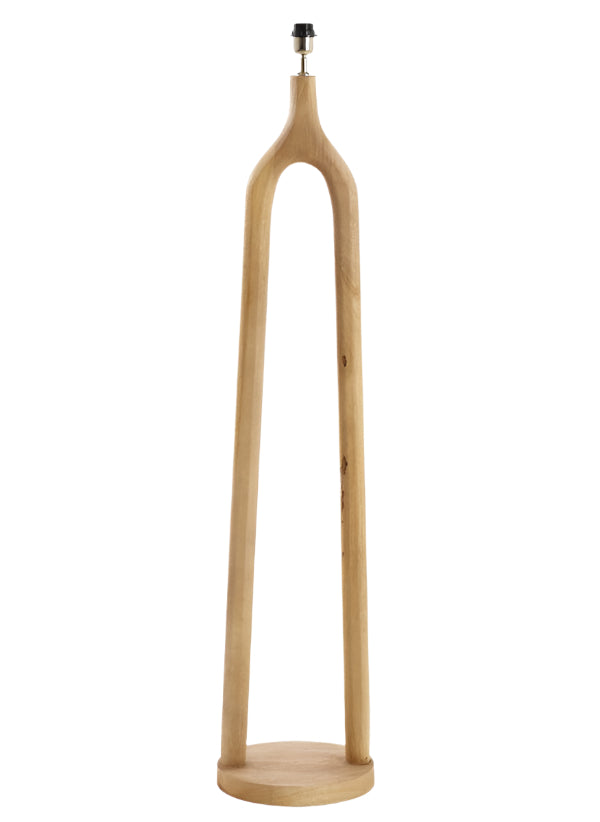 Dřevěná stojací lampa s jutovým stínidlem XITTA - CO.DE Concept