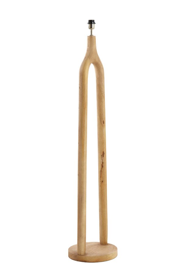 Dřevěná stojací lampa s jutovým stínidlem XITTA - CO.DE Concept