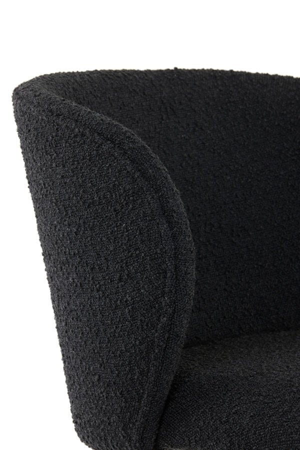 Jídelní křeslo ELYNA BOUCLÉ BLACK - CO.DE Concept