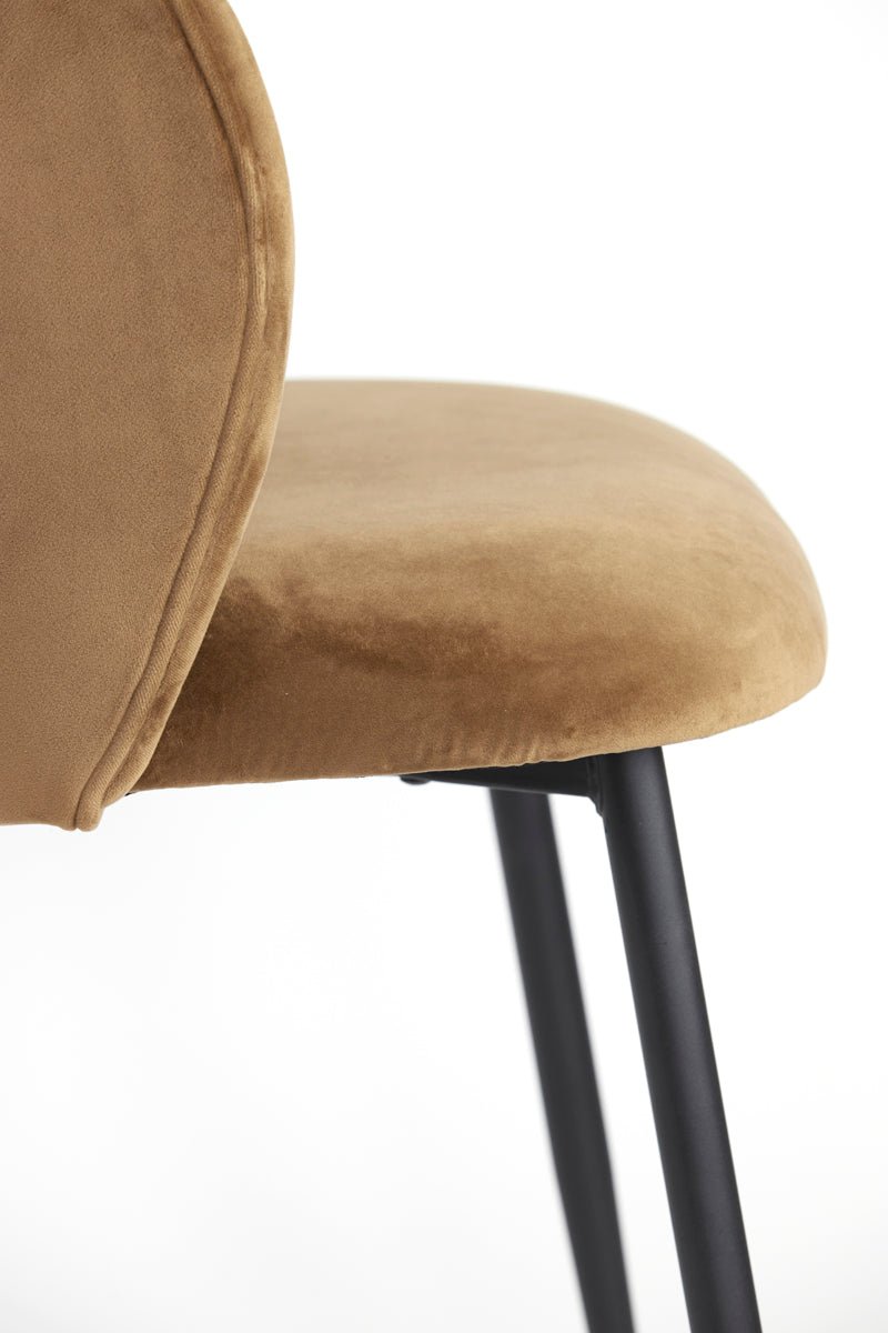 Jídelní křeslo ELYNA VELVET BROWN - CO.DE Concept