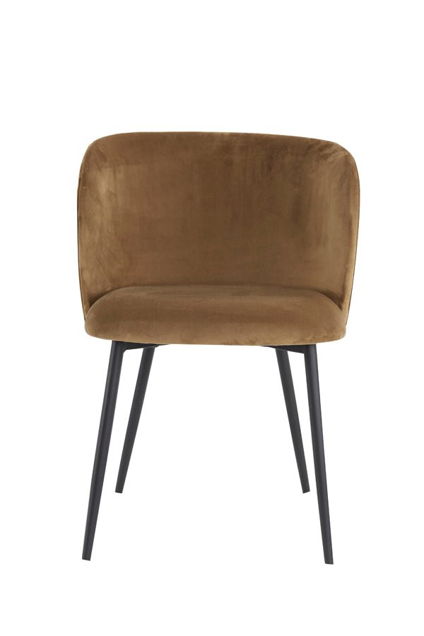 Jídelní křeslo ELYNA VELVET BROWN - CO.DE Concept