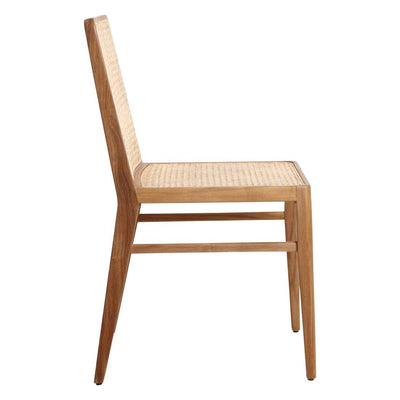 Teaková židle s ratanovým výpletem NOVA BROWN | Jídelní židle
