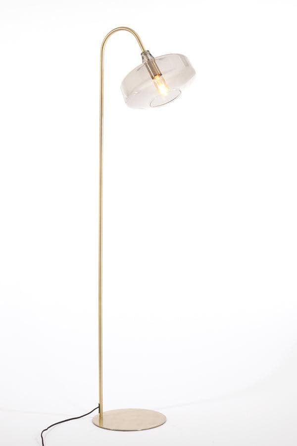 Kovová stojací lampa BRONZ SOLNA | Stojací lampy
