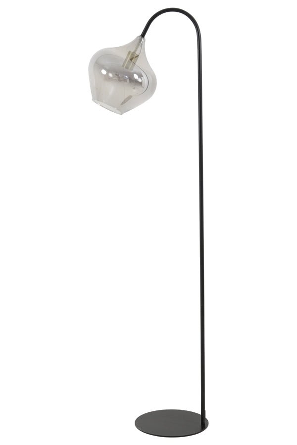 Kovová stojací lampa RAKEL SMOKE + MATT BLACK - CO.DE Concept