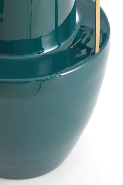 Kovová váza s úchyty SUNJIA PETROL XL - CO.DE Concept