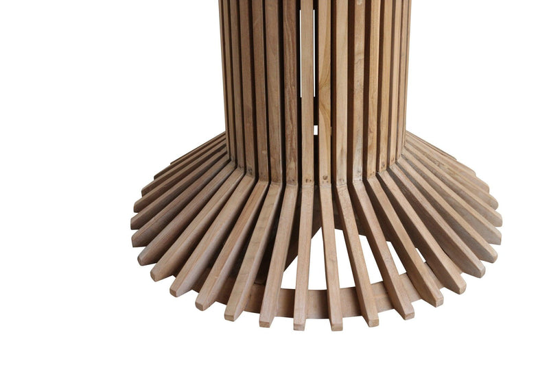 Teakový kulatý jídelní stůl EIFFEL BROWN 140cm | Jídelní stoly