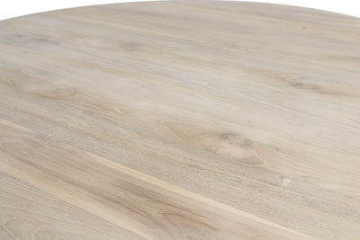 Teakový kulatý jídelní stůl EIFFEL BROWN 140cm | Jídelní stoly