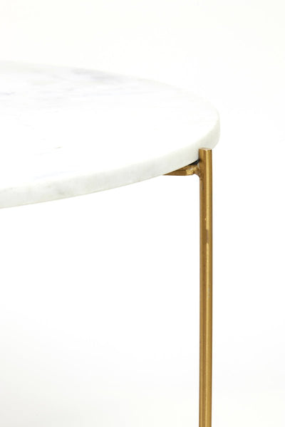 Kulatý konferenční stolek MARTY MARBLE WHITE - CO.DE Concept