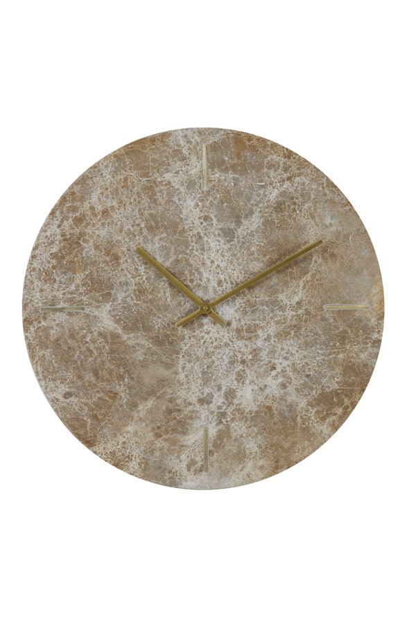 Nástěnné mramorové hodiny MORENO BROWN - CO.DE Concept
