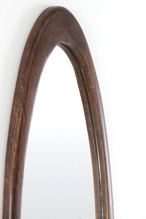 Oválné dřevěné zrcadlo SALENTO | Zrcadla
