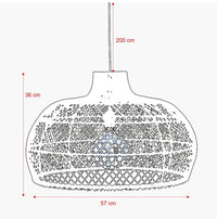 Ratanové světlo MAZE přírodní L - CO.DE Concept