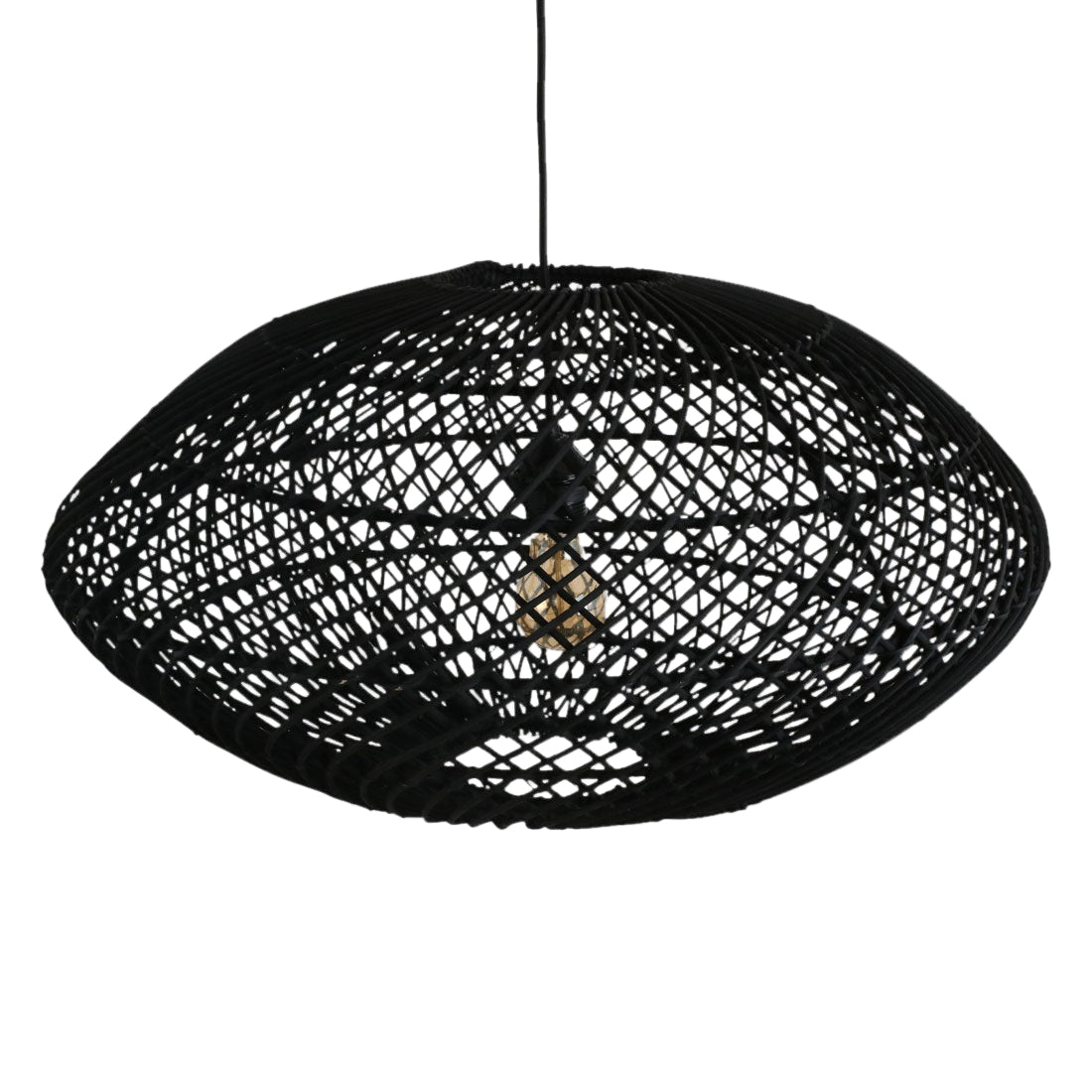 Ratanový lustr MAZE ELLIPSE BLACK - CO.DE Concept