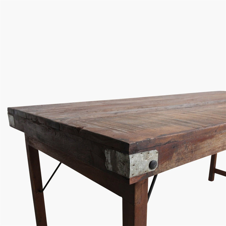 Rustikální dřevěný jídelní stůl skládací VINTAGE 165cm - CO.DE Concept