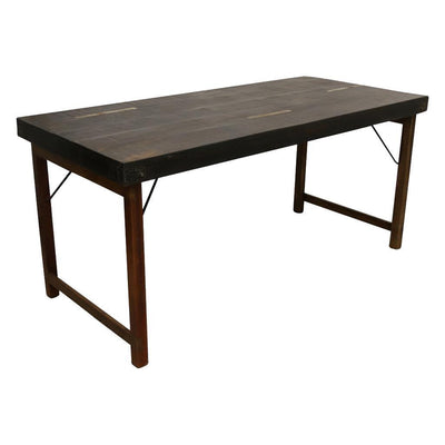 Rustikální jídelní stůl RAW BLACK 165cm | Jídelní stoly