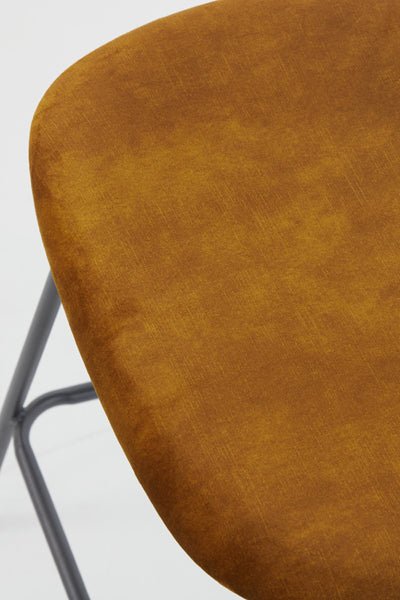 Sametová barová židle EMMA OCHER - CO.DE Concept