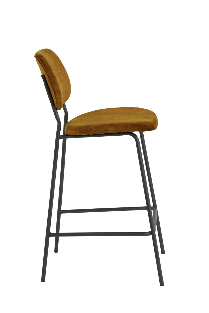 Sametová barová židle EMMA OCHER - CO.DE Concept