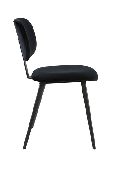Sametová jídelní židle AALIYAH BLACK - CO.DE Concept
