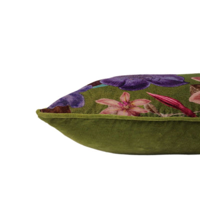 Sametový polštář s květinami EMMA - CO.DE Concept