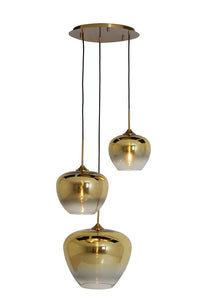 Skleněný závěsný lustr MAYSON GOLD CLEAR GLASS - CO.DE Concept