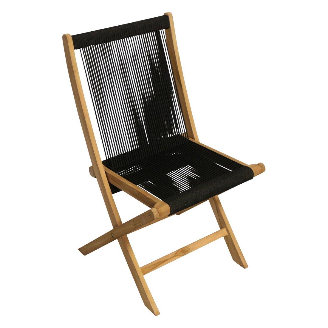 Teaková zahradní židle RAW BLACK | Židle