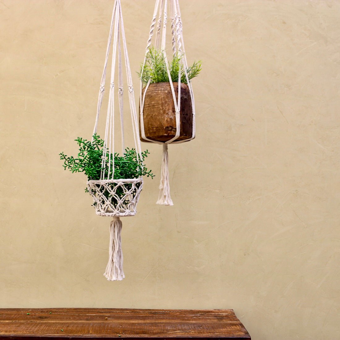 Závěsný držák na květináč MACRAMÉ CREAM - CO.DE Concept